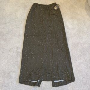 NWT Melrose & Market Olive Green Maxi Skirt Size XS